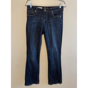 Kut from the Kloth Size 4 Farrah Baby Bootcut Jeans Stretch Dark Wash